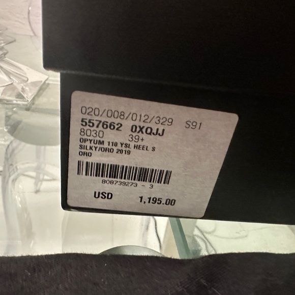 YSL Saint Laurent OPYUM GOLD Heels. Size 39 - Picture 8 of 14